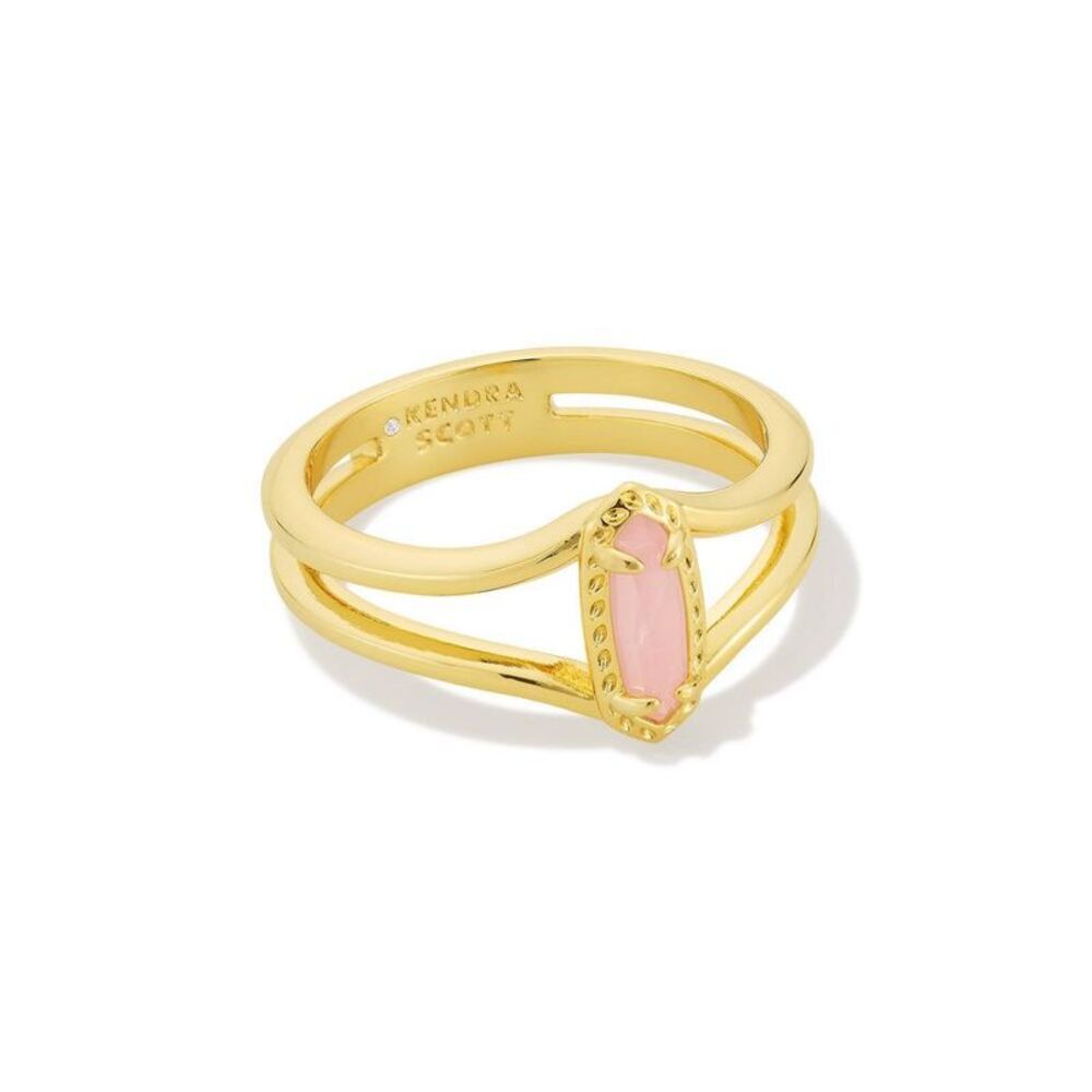 Kendra Scott -  Emma Double Band Ring - Light Pink/Go Pink/Gold